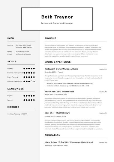 Modern CV template Industrial