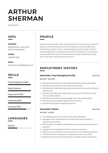 Modern CV template Clean