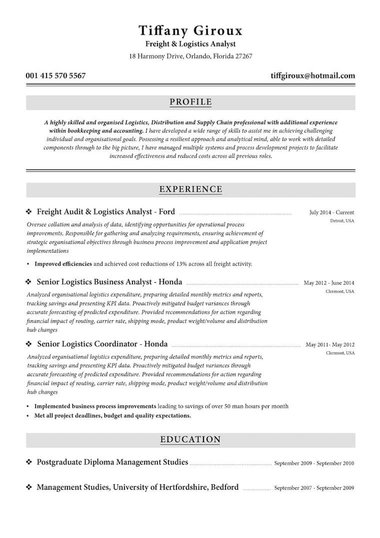 Simple CV template Traditional